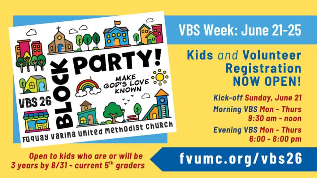 VBS 26 – Block Party! Registration Now Open