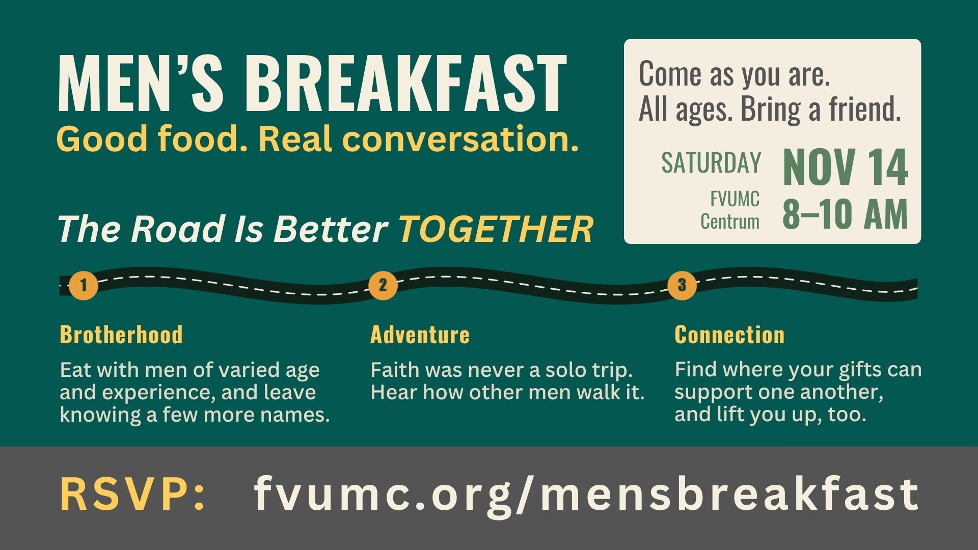 Men’s Breakfast Planned for 11/14